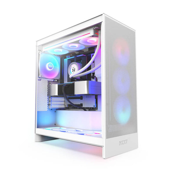 Caja/Torre NZXT H7 Flow RGB Blanco