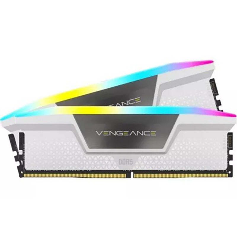 Memoria DDR5 Corsair Vengeance RGB 64GB 2x32GB 6000MHz CL30 XMP Blanco