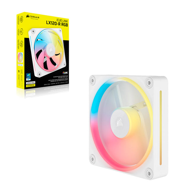 Ventilador Corsair iCUE LINK LX120-R Reverse RGB PWM 120mm Blanco