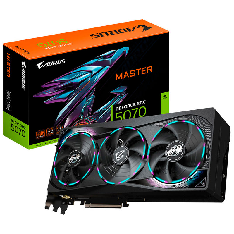 Tarjeta Gráfica Gigabyte AORUS GeForce RTX 5070 Master 12GB GDDR7 DLSS4