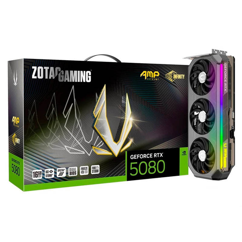 Tarjeta Gráfica Zotac Gaming GeForce RTX 5080 AMP Extreme INFINITY 16GB GDDR7 DLSS4