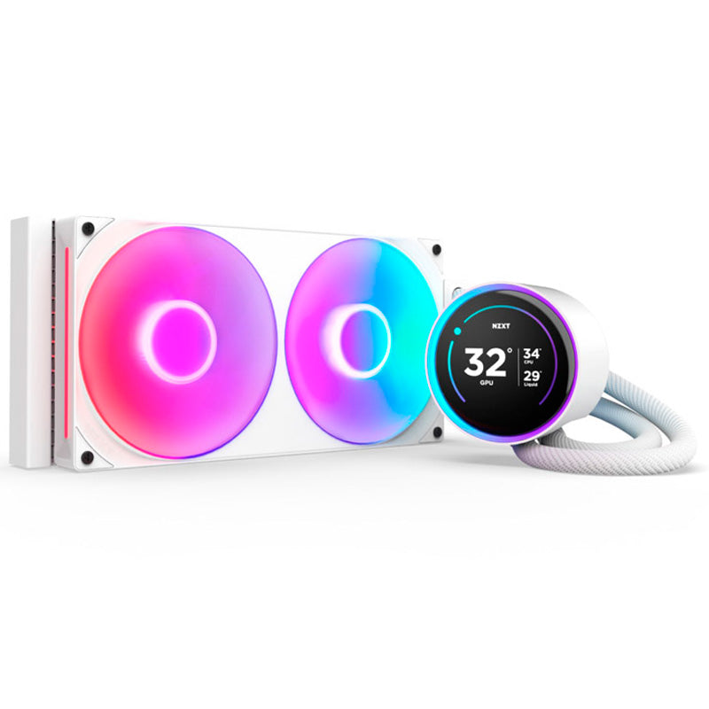 Kit Refrigeración Líquida NZXT Kraken Elite 280 RGB (2025) LCD Display Blanco