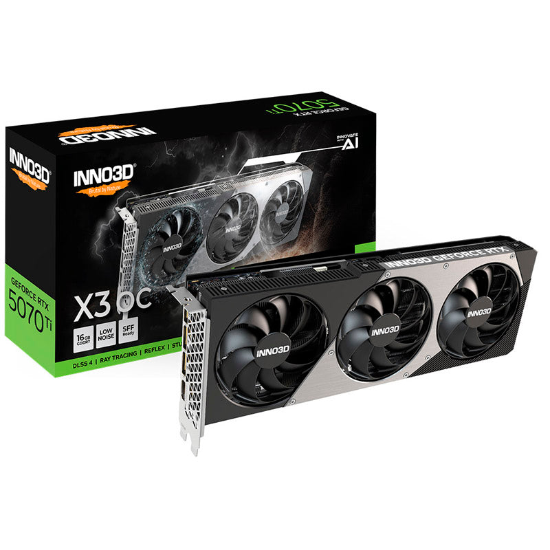 Tarjeta Gráfica INNO3D GeForce RTX 5070 Ti X3 OC 16GB GDDR7 DLSS4