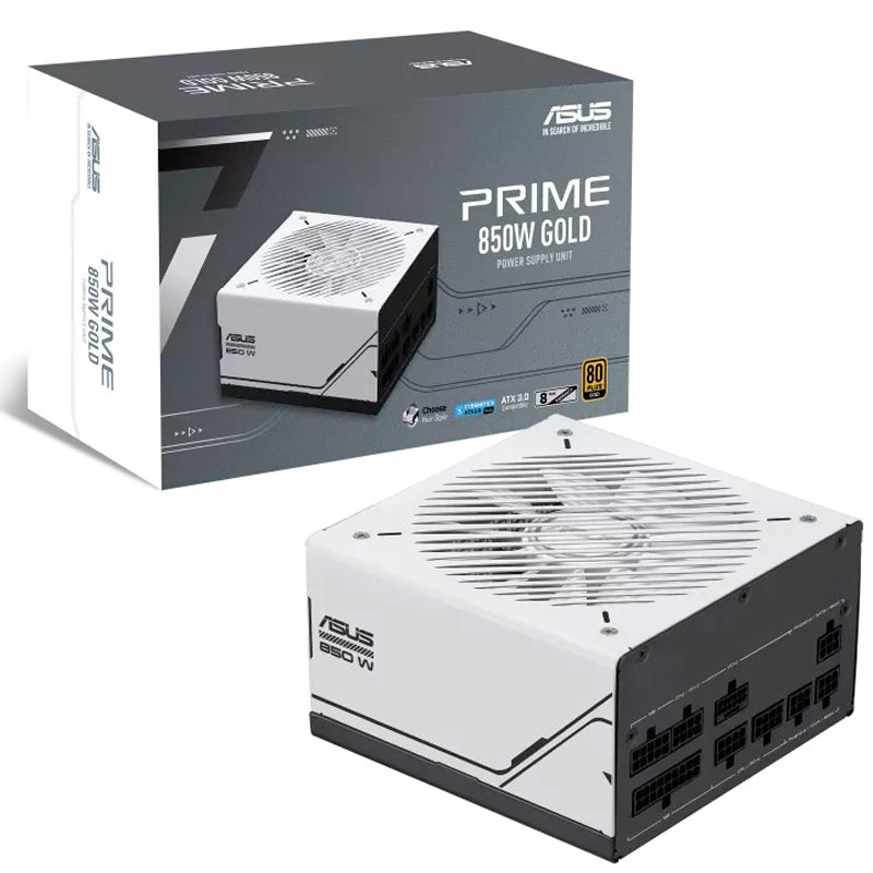 Fuente/PSU Asus Prime AP-850G 80 Plus Gold 850W ATX 3.1 PCIE 5.1 Modular Blanco
