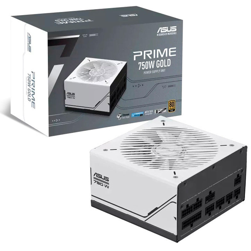 Fuente/PSU Asus Prime AP-750G 80 Plus Gold 750W ATX 3.1 PCIE 5.1 Modular Blanco