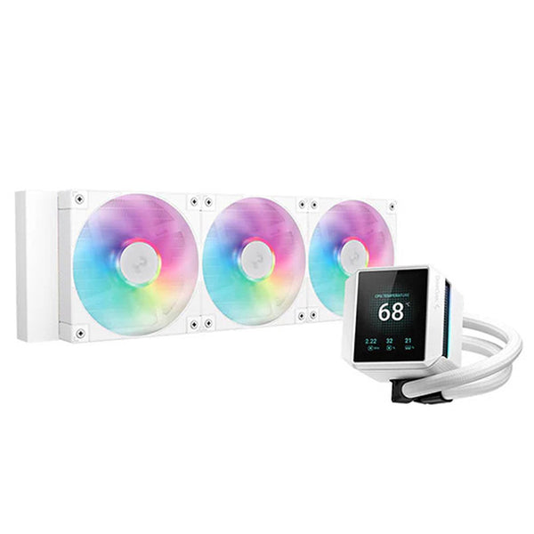 Kit Refrigeración Líquida DeepCool Mystique 360 ARGB 360mm LCD Blanco