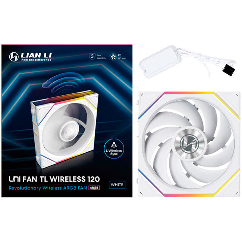 Ventilador Lian Li Uni Fan TL120 Wireless ARGB 120mm Blanco
