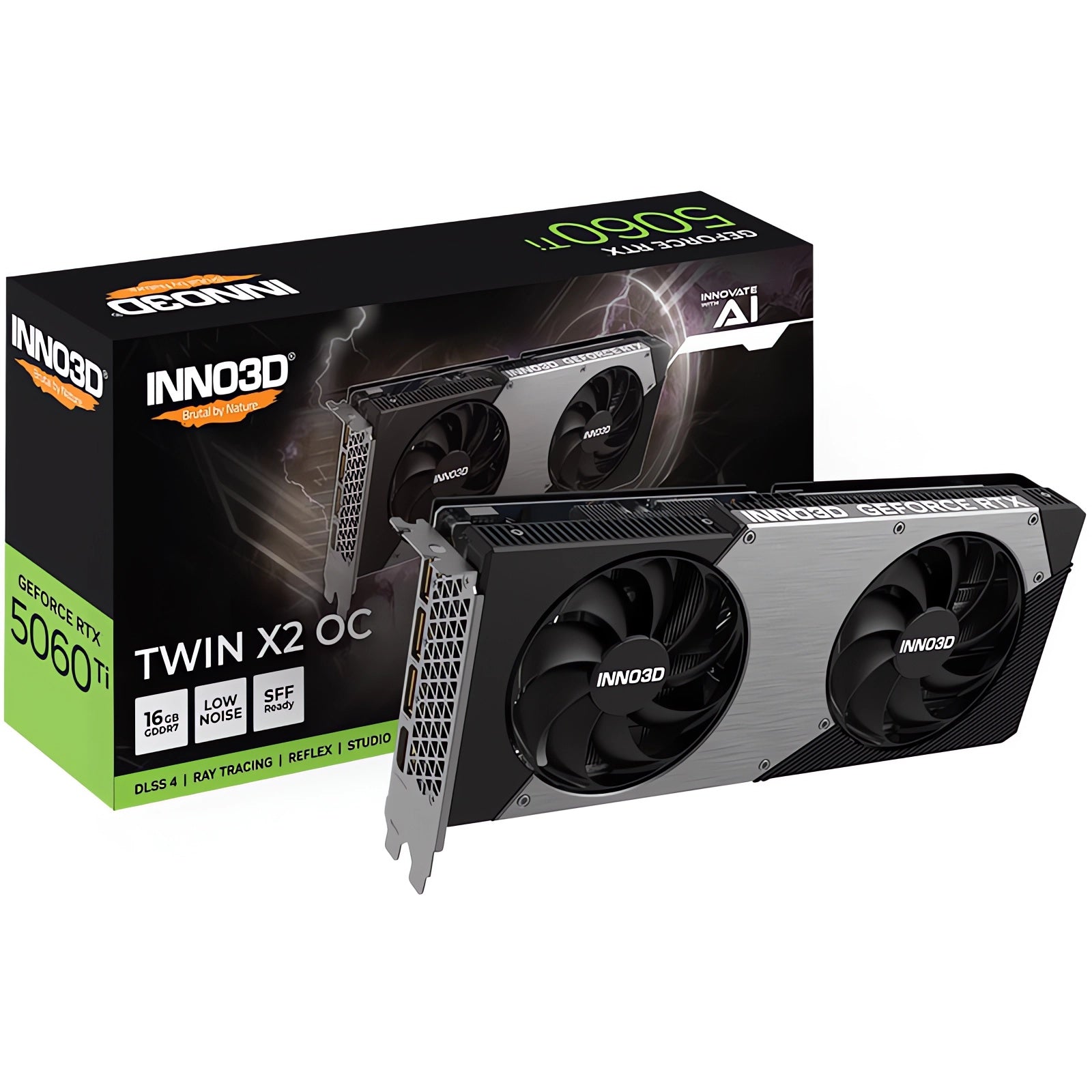 Tarjeta Gráfica INNO3D GeForce RTX 5060 Ti TWIN X2 OC 16GB GDDR7 DLSS4