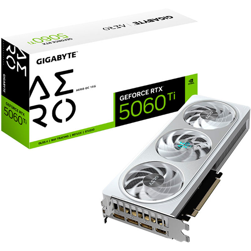 Tarjeta Gráfica Gigabyte GeForce RTX 5060 Ti AERO OC 16GB GDDR7 DLSS4