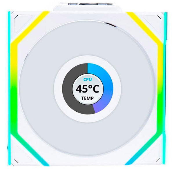 Ventilador Lian Li Uni Fan SL120 Wireless LCD ARGB Reverse Blade 120mm Blanco