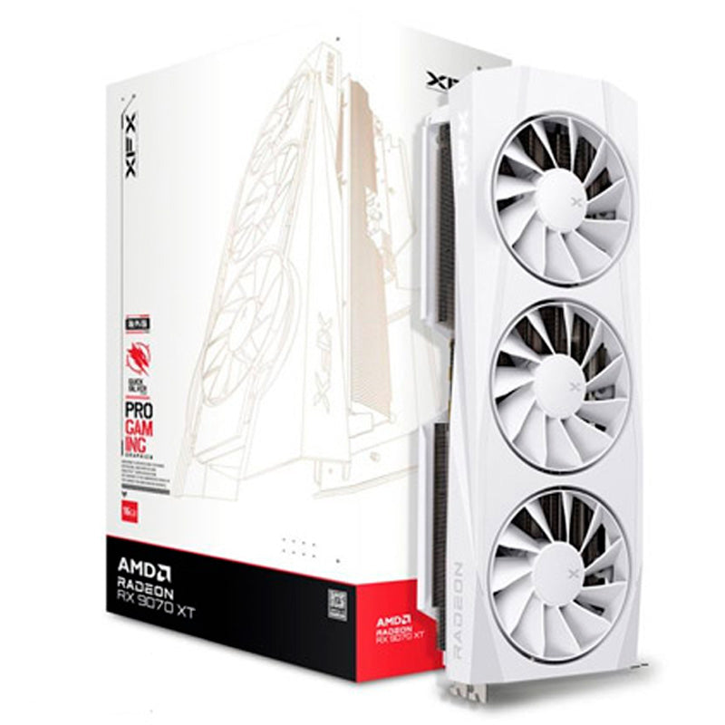 Tarjeta Gráfica XFX Quicksilver AMD Radeon RX 9070 XT Gaming White 16GB GDDR6