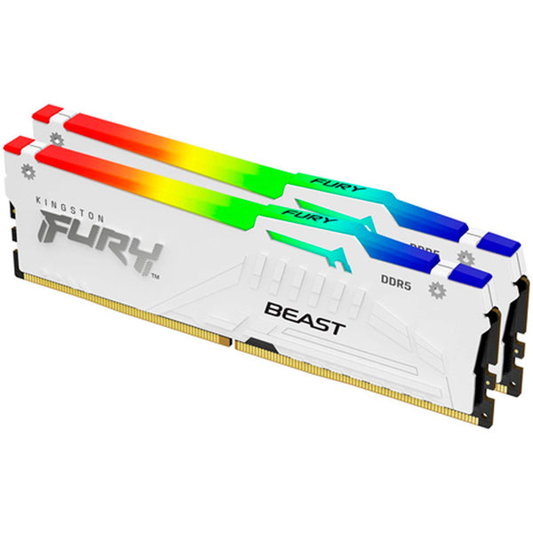 Memoria DDR5 Kingston Fury Beast RGB 64GB 2x32GB 6000MHz CL30 EXPO-XMP Blanco