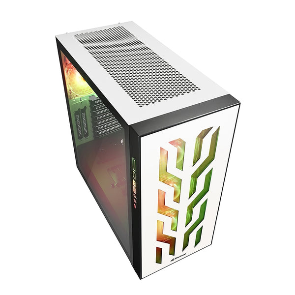 Caja/Torre Sharkoon Elite Shark CA300T White Cristal Templado